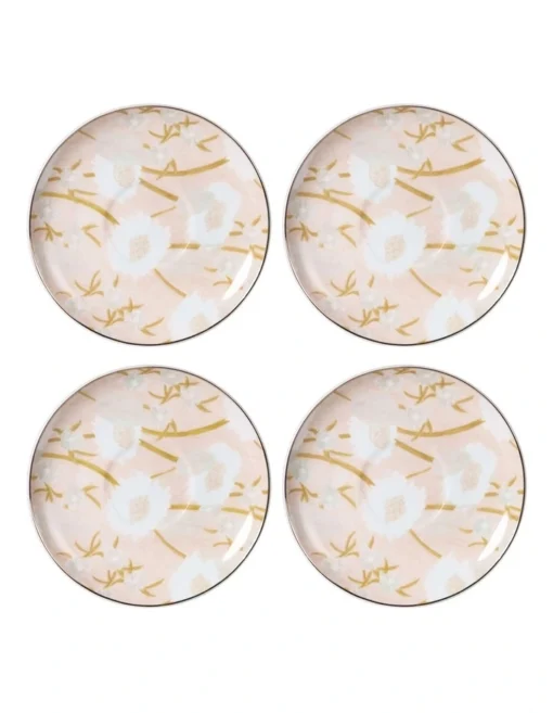 Robert Gordon X Louise Jones High Tea Set Of 4 Side Plates 19.5cm Alice Blush -Homeware Haven Shop