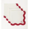 Heritage Florence Scalloped Edge Napkins Set Of 4 In Red And White -Homeware Haven Shop 866999350 1 720x928