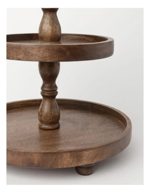 Heritage Wooden 3-Tier Stand 30x46cm In Walnut -Homeware Haven Shop
