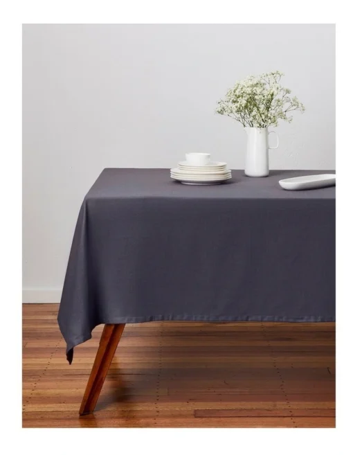 Maxwell & Williams Cotton Classics Rectangular Tablecloth 300x150cm Slate -Homeware Haven Shop