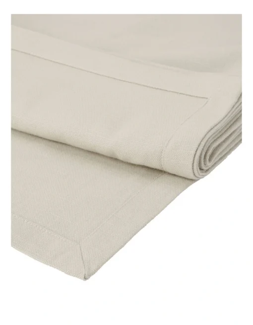 Maxwell & Williams Cotton Classics Rectangular Tablecloth 230x150cm Pebble -Homeware Haven Shop