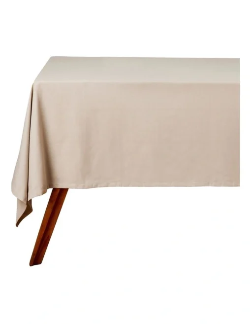 Maxwell & Williams Cotton Classics Rectangular Tablecloth 300x150cm Pebble -Homeware Haven Shop