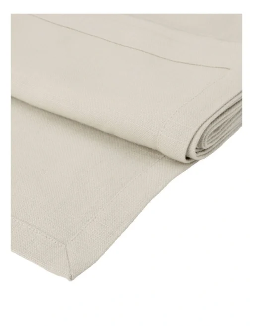 Maxwell & Williams Cotton Classics Rectangular Tablecloth 300x150cm Pebble -Homeware Haven Shop