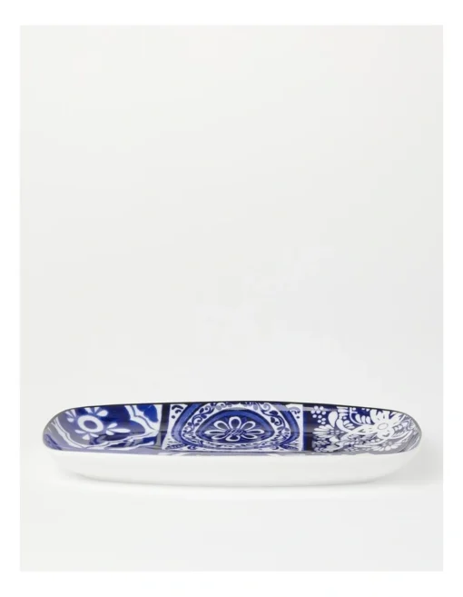 Heritage Mosaic Tile Serving Platter Rectangular In Blue -Homeware Haven Shop