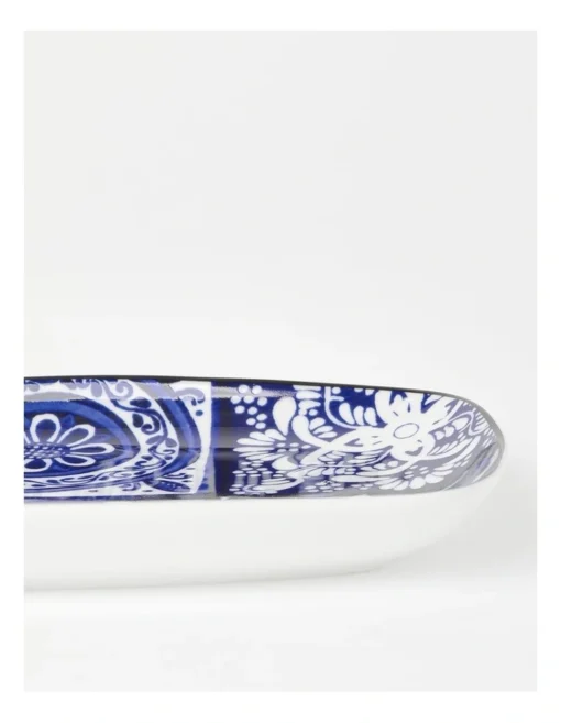 Heritage Mosaic Tile Serving Platter Rectangular In Blue -Homeware Haven Shop