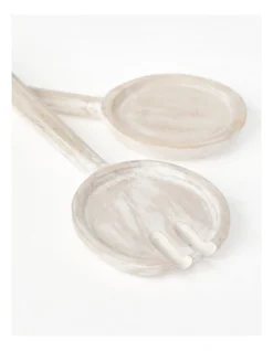 Nordic White Washed Salad Servers Set -Homeware Haven Shop 896728780 2 720x928
