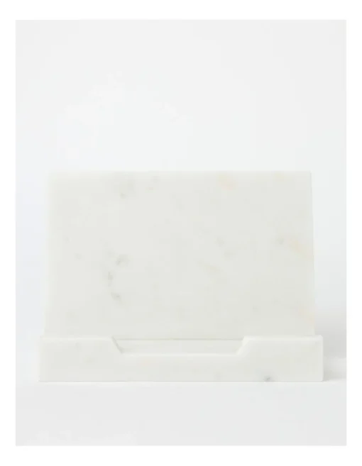 Heritage Marble Recipe Book Holder In White -Homeware Haven Shop