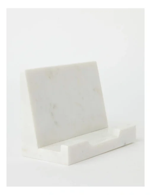 Heritage Marble Recipe Book Holder In White -Homeware Haven Shop