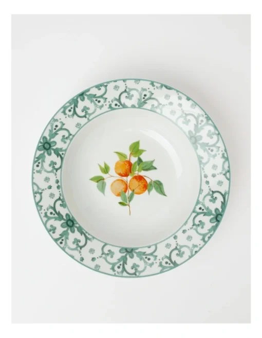 Heritage Valencia Oranges Serving Bowl In Green -Homeware Haven Shop
