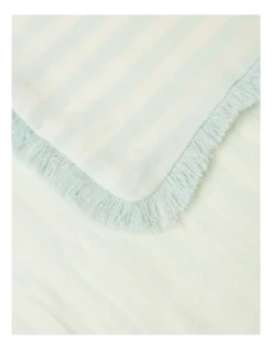 Fringed Linen Table Runner Fine Lines In Morning Mist -Homeware Haven Shop 900877510 2 720x928