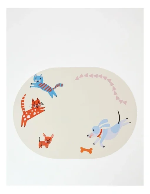 Playful Pets Placemat Set Of 4 In Multi -Homeware Haven Shop
