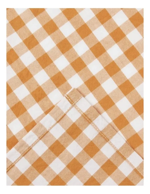 Heritage Gingham Napkin Set Of 4 In Orange -Homeware Haven Shop