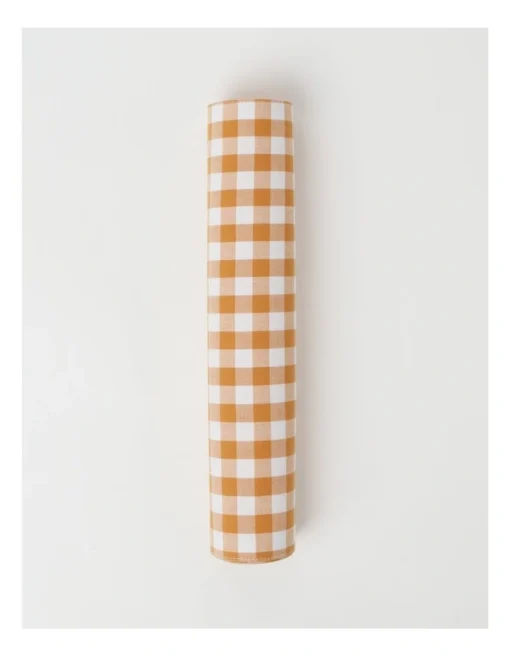 Heritage Gingham Runner In Orange -Homeware Haven Shop