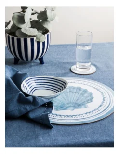 Scallop Round Placemat Set Of 4 Blue -Homeware Haven Shop 914283190 2 720x928
