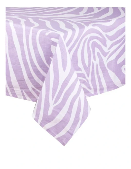 Zebby Tablecloth In Lilac -Homeware Haven Shop