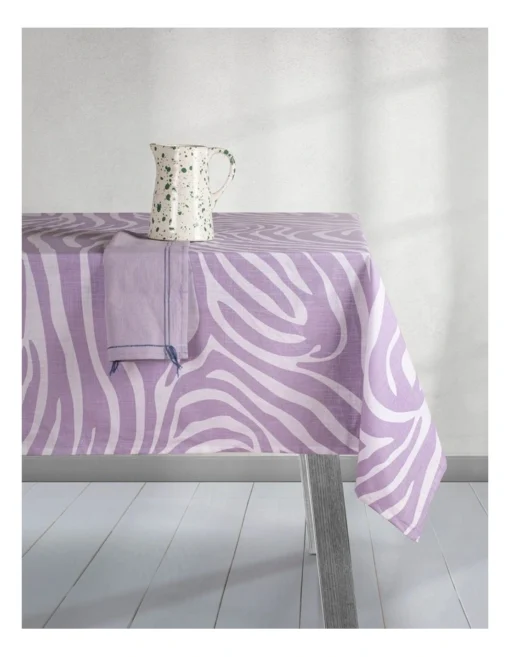 Zebby Tablecloth In Lilac -Homeware Haven Shop