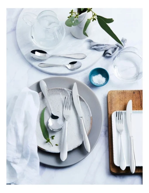 Noah 56 Piece Cutlery Set In Silver -Homeware Haven Shop