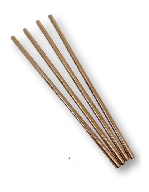 Extra Long Straight Straws In Rose Gold -Homeware Haven Shop