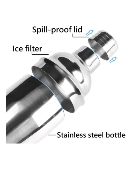 Cocktail Shaker 500ml Silver -Homeware Haven Shop