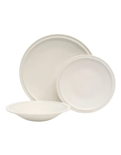 Plisset Dinner Set 12pc In White -Homeware Haven Shop