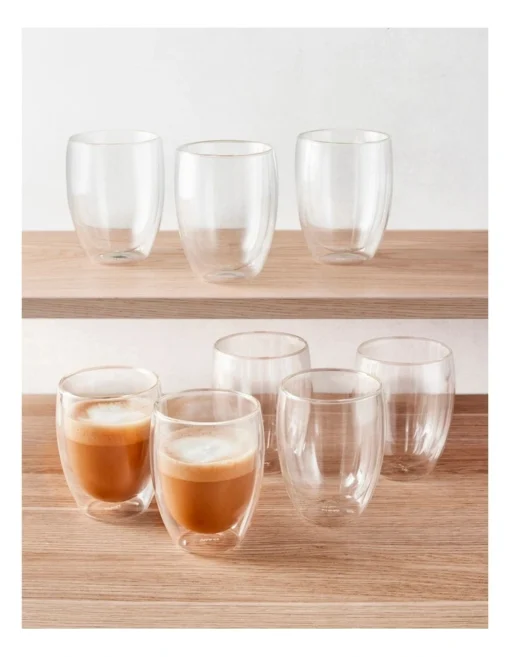 Maxwell & Williams Blend Double Wall Cup 350ML Set Of 8 Gift Boxed -Homeware Haven Shop