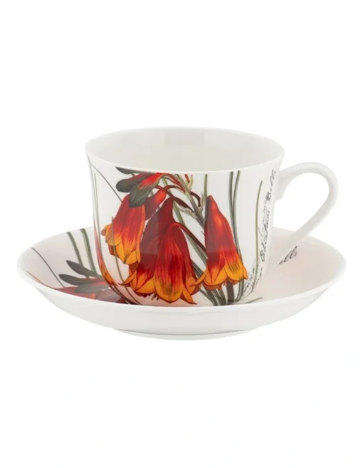 Maxwell & Williams Royal Botanic Gardens Botanica Cup & Saucer 450ML Christmas Bells Gift Boxed In Multi -Homeware Haven Shop