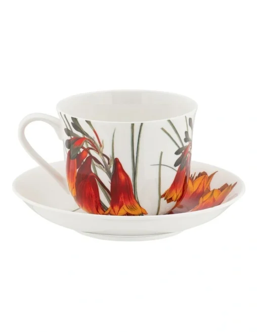 Maxwell & Williams Royal Botanic Gardens Botanica Cup & Saucer 450ML Christmas Bells Gift Boxed In Multi -Homeware Haven Shop