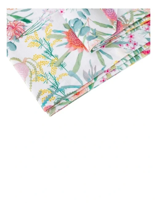 Maxwell & Williams Royal Botanic Gardens Native Blooms Cotton Rectangular Tablecloth 270x150cm In Multi -Homeware Haven Shop