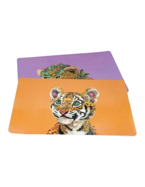 Maxwell & Williams Marini Ferlazzo Wild Planet Placemat 43.5x28.5cm Tiger In Yellow -Homeware Haven Shop