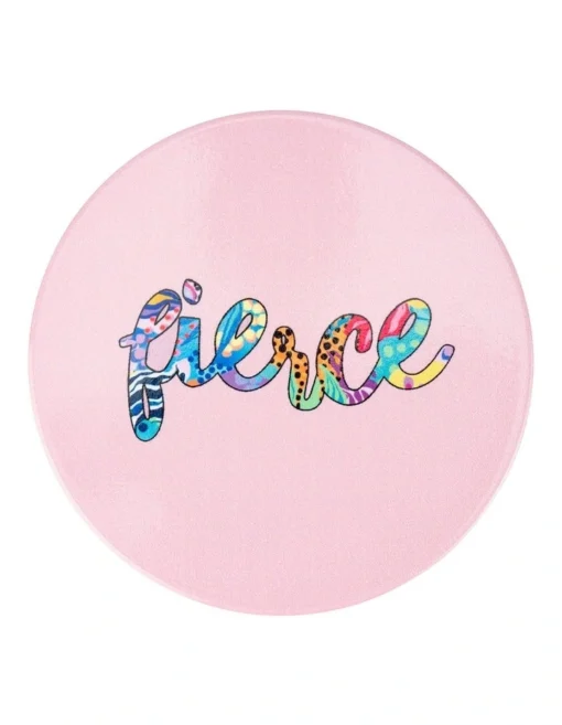 Maxwell & Williams Kasey Rainbow Be Fierce Ceramic Coaster 10cm Fierce In Pink -Homeware Haven Shop