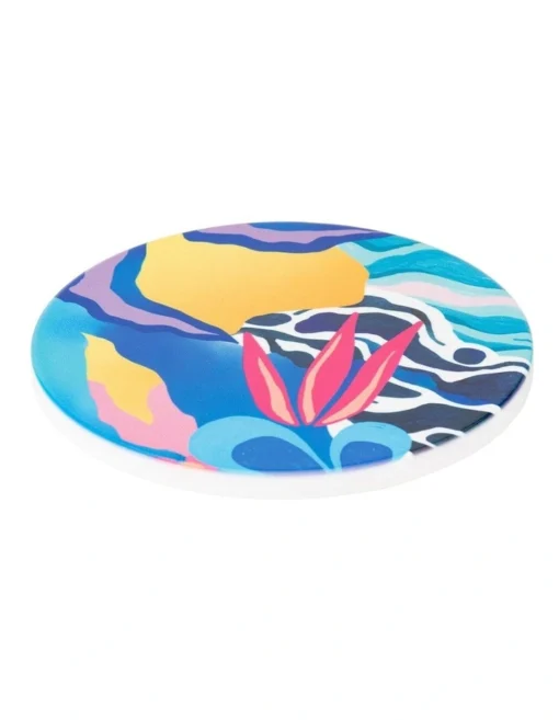 Maxwell & Williams Kasey Rainbow Be Fierce Ceramic Coaster Blue Amazonia 10cm In Multi -Homeware Haven Shop