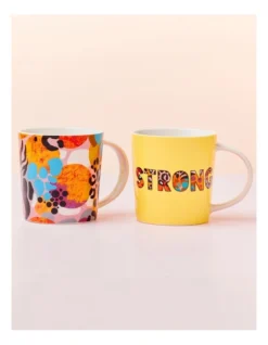 Maxwell & Williams Kasey Rainbow Be Fierce Strong Mug Set Of 2 380ML Gift Boxed In Multi -Homeware Haven Shop 934404850 3 720x928