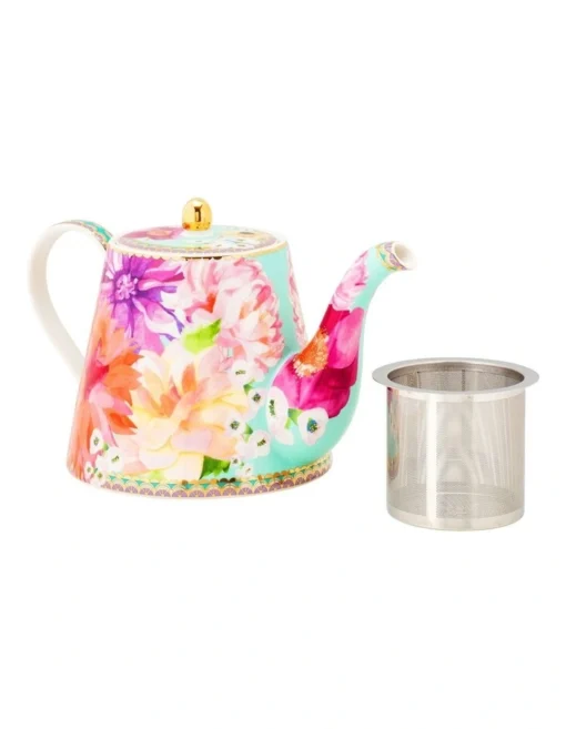 Maxwell & Williams Teas & C's Dahlia Daze Teapot With Infuser 1L Gift Boxed In Multi -Homeware Haven Shop