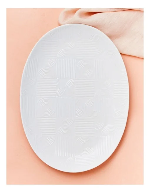 Maxwell & Williams Arc Oval Platter 41x30cm Gift Boxed In White -Homeware Haven Shop
