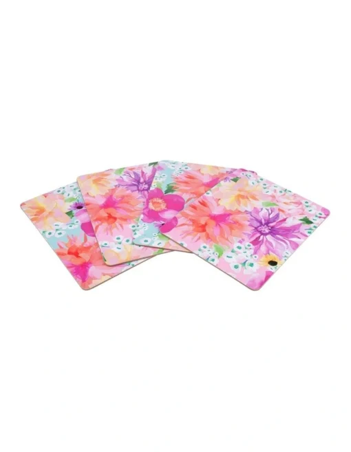 Maxwell & Williams Teas & C's Dahlia Daze Cork Back Placemat Set Of 4 34x26.5cm Assorted Gift Boxed -Homeware Haven Shop