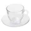 Duralex Gigogne Cup & Saucer 220ml Set Of 6 In Clear -Homeware Haven Shop 934731910 1 720x928