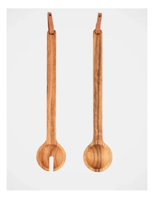 Entertaining Salad Servers 29cm In Teak -Homeware Haven Shop