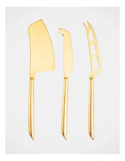 Entertaining Cheese Serving Set Of 3 In Gold -Homeware Haven Shop