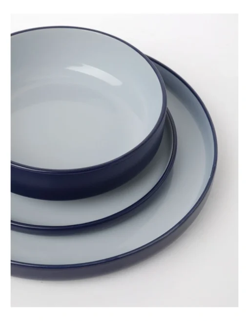 Halo 12 Piece Dinner Set In Dark Blue -Homeware Haven Shop