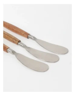 Alpha Hammered Pate Knives Set Of 3 In Natural -Homeware Haven Shop 936570070 3 720x928