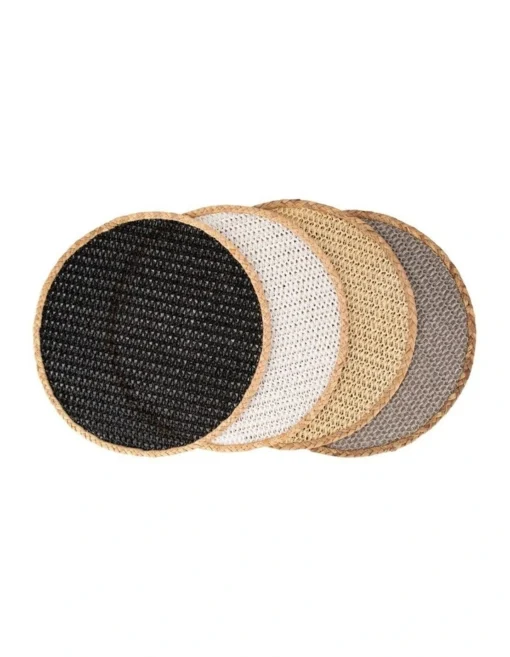 Maxwell & Williams Table Accents Round Placemat 38cm In Black/Natural -Homeware Haven Shop