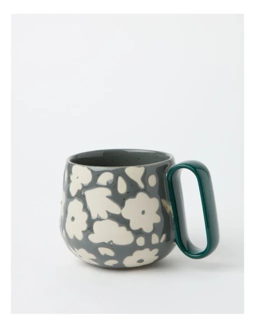 Ambiance Stackable Mug Set Of 4 In White/Green -Homeware Haven Shop