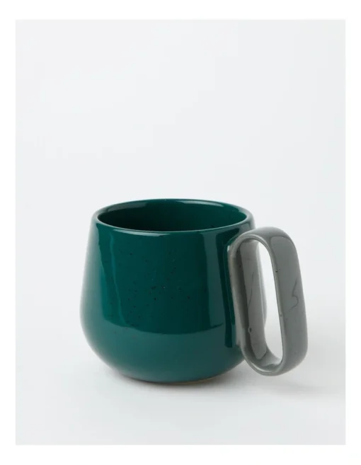 Ambiance Stackable Mug Set Of 4 In White/Green -Homeware Haven Shop