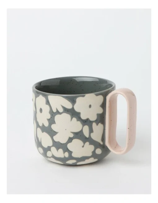 Tea Party Mug Set Of 2 480ml Stoneware In Multi -Homeware Haven Shop