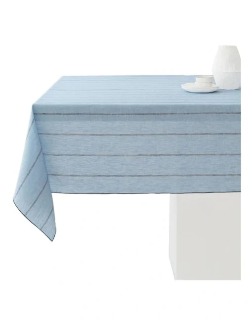 Abbotson Stripe Tablecloth In Spa -Homeware Haven Shop