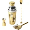 Mixologist 750ml Cocktail Bartender 4 Piece Set In Gold -Homeware Haven Shop 954959410 1 720x928