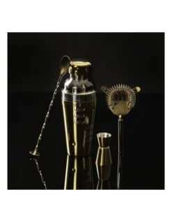 Mixologist 750ml Cocktail Bartender 4 Piece Set In Gold -Homeware Haven Shop 954959410 3 720x928