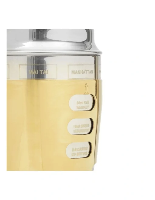 Mixologist 750ml Cocktail Bartender 4 Piece Set In Gold -Homeware Haven Shop