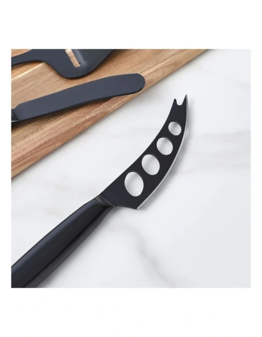 Cheese Knives Set Of 3 In Black -Homeware Haven Shop