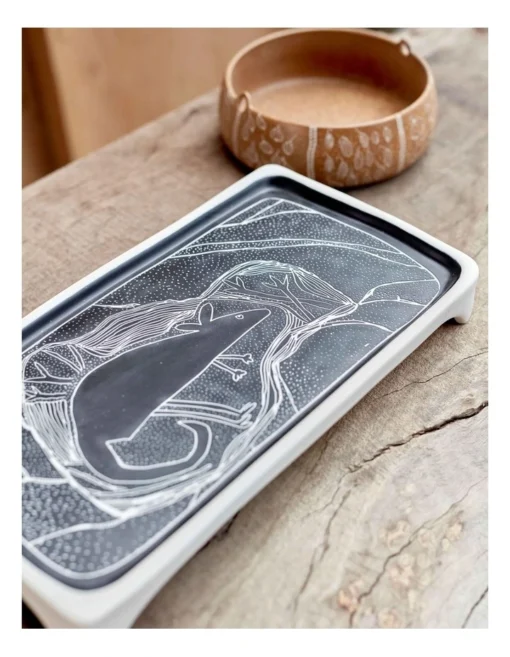Robert Gordon X Juluwarlu Footed Tray Black -Homeware Haven Shop
